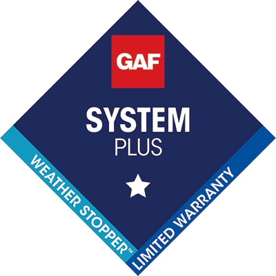 GAF System Plus Weather Stopper Limited Warranty Logo