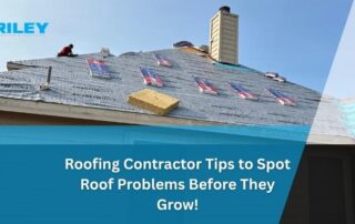 Roofing contractor installing shingles on a house roof in daylight.